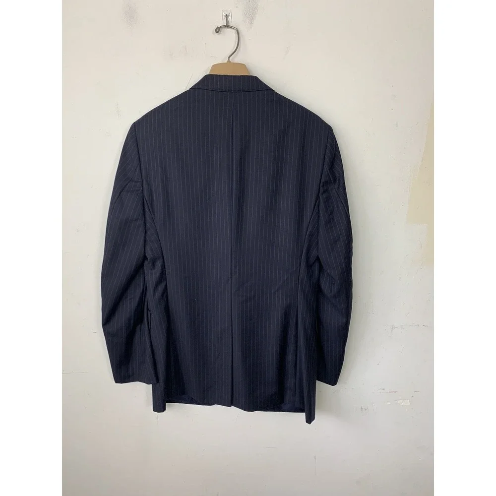 Banana Republic Mens Blazer 40R‎ Blue Striped Easter Wool Wedding Modern Fit